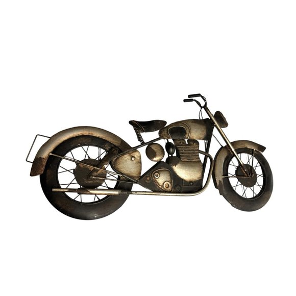 Unbranded Other - Rustic Motorcycle Metal Wall Decor Hanging Art Brushed